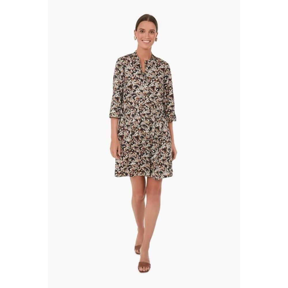 Tuckernuck Woodrose Floral Royal Shirt Dress Size M EUC